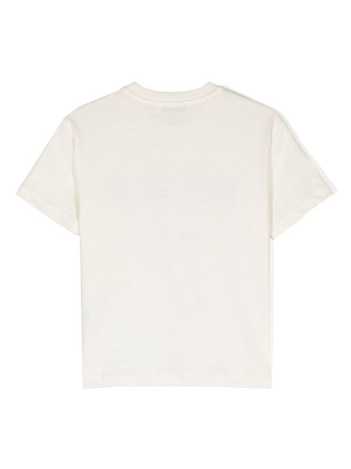 Cream t-shirt for boys with logo