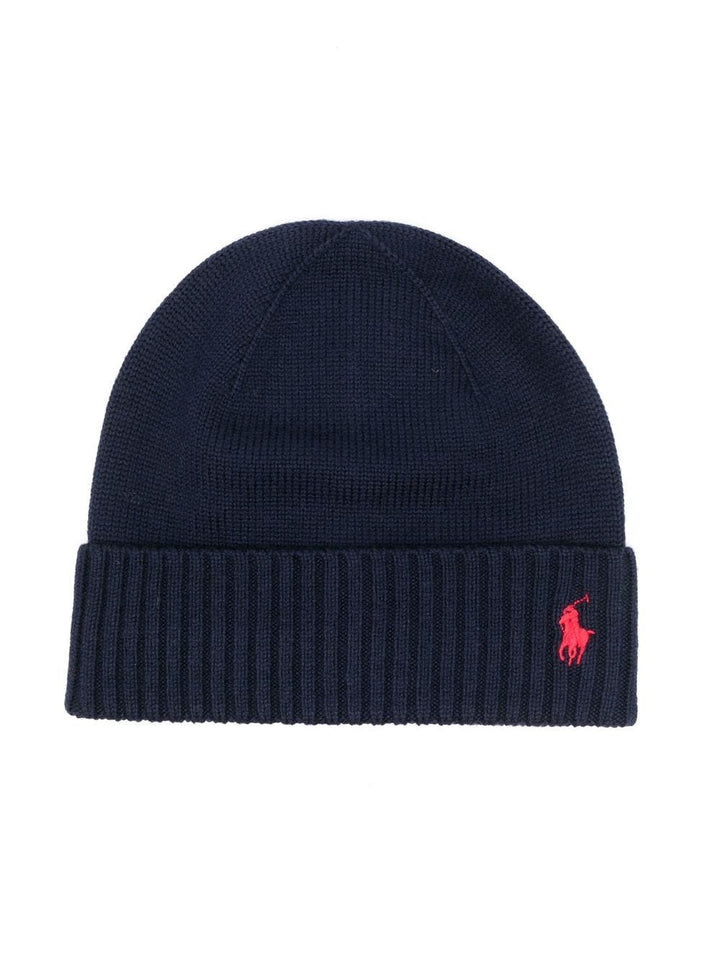 Blue cap for children with logo
