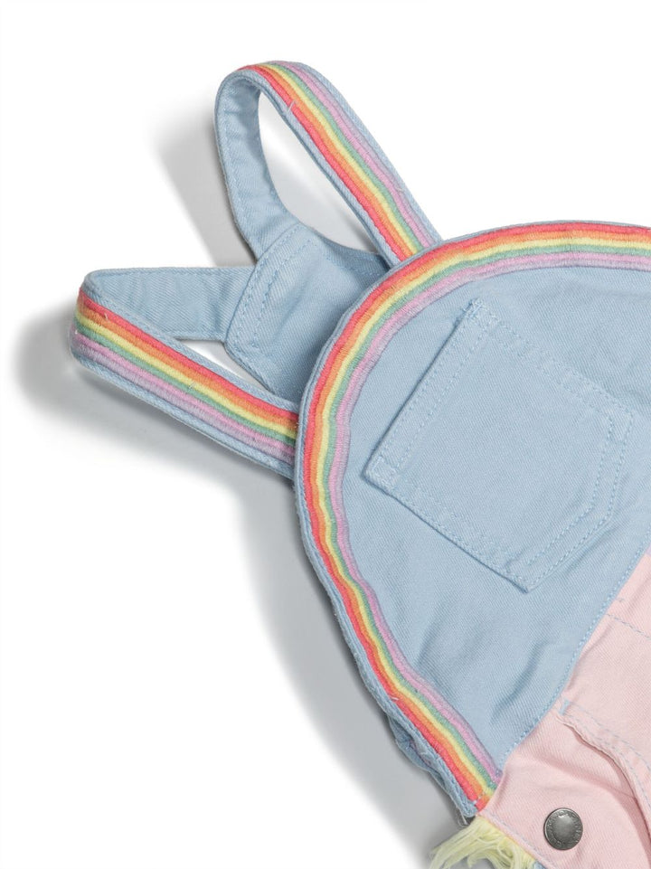 Multicolored dungarees for baby girls