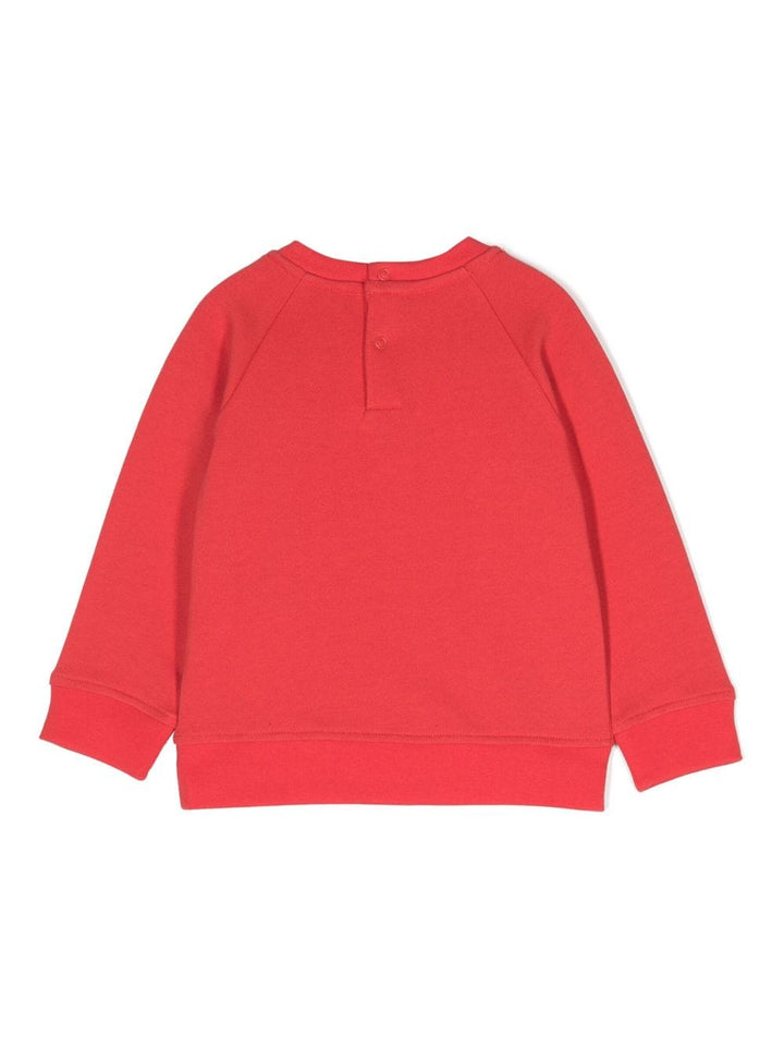 Red sweatshirt for newborns with print