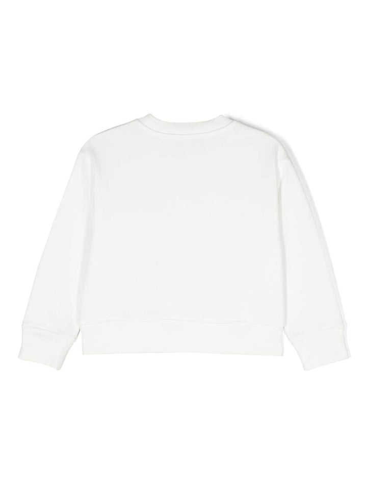 White sweatshirt for girls with print