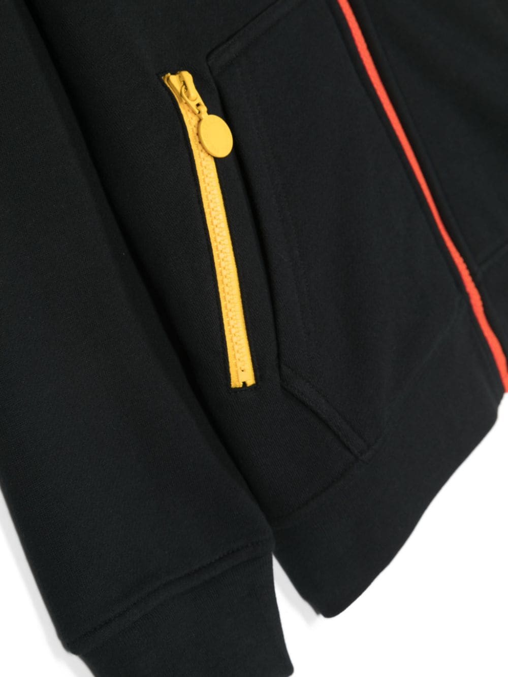 Black sweatshirt for boys with zip