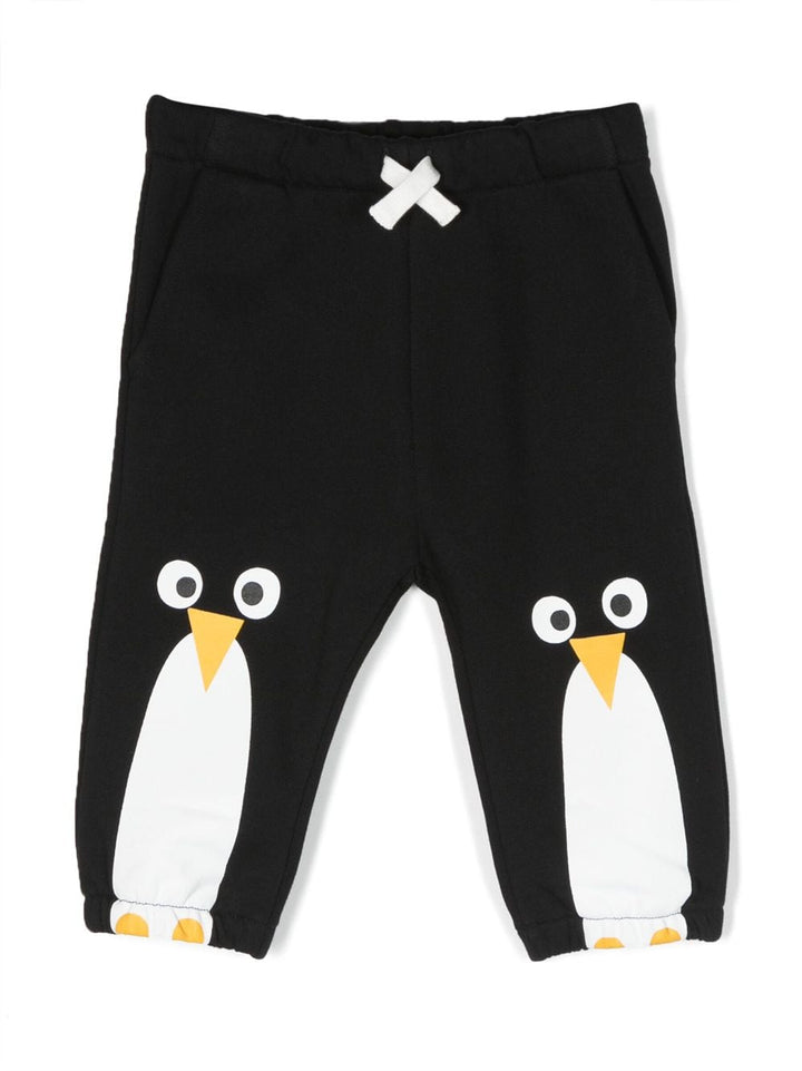 Black baby trousers with print