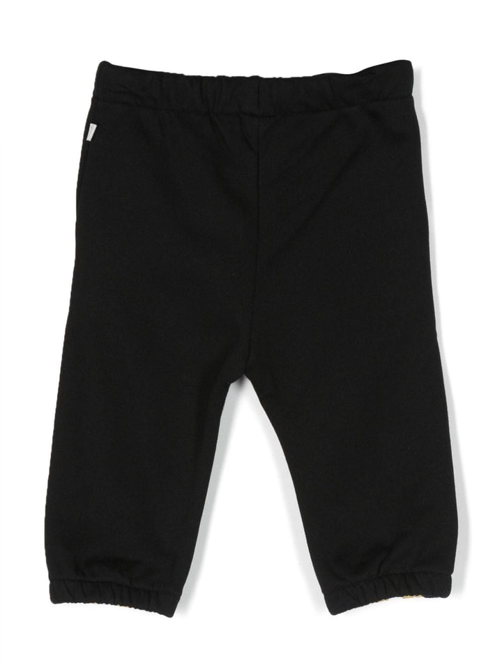Black baby trousers with print