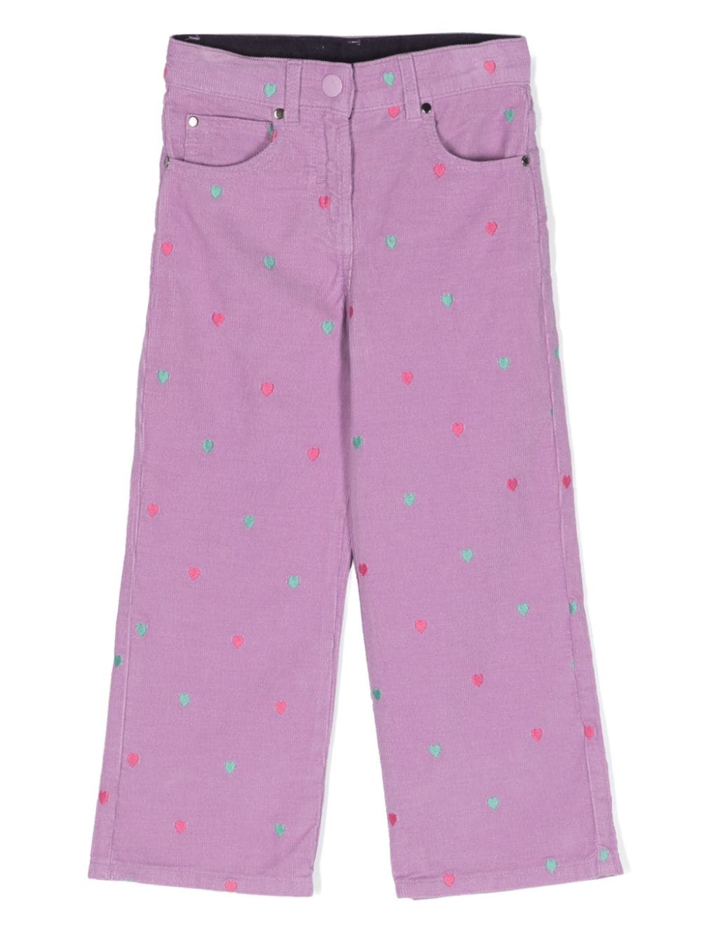 Purple velvet trousers for girls