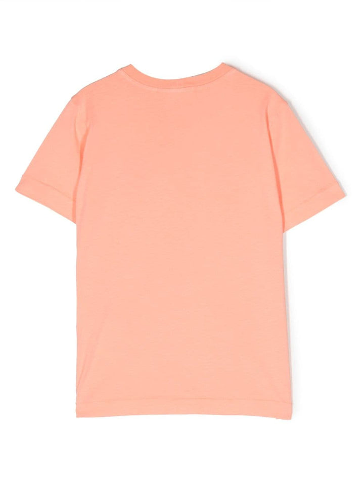 Peach t-shirt for boys with logo