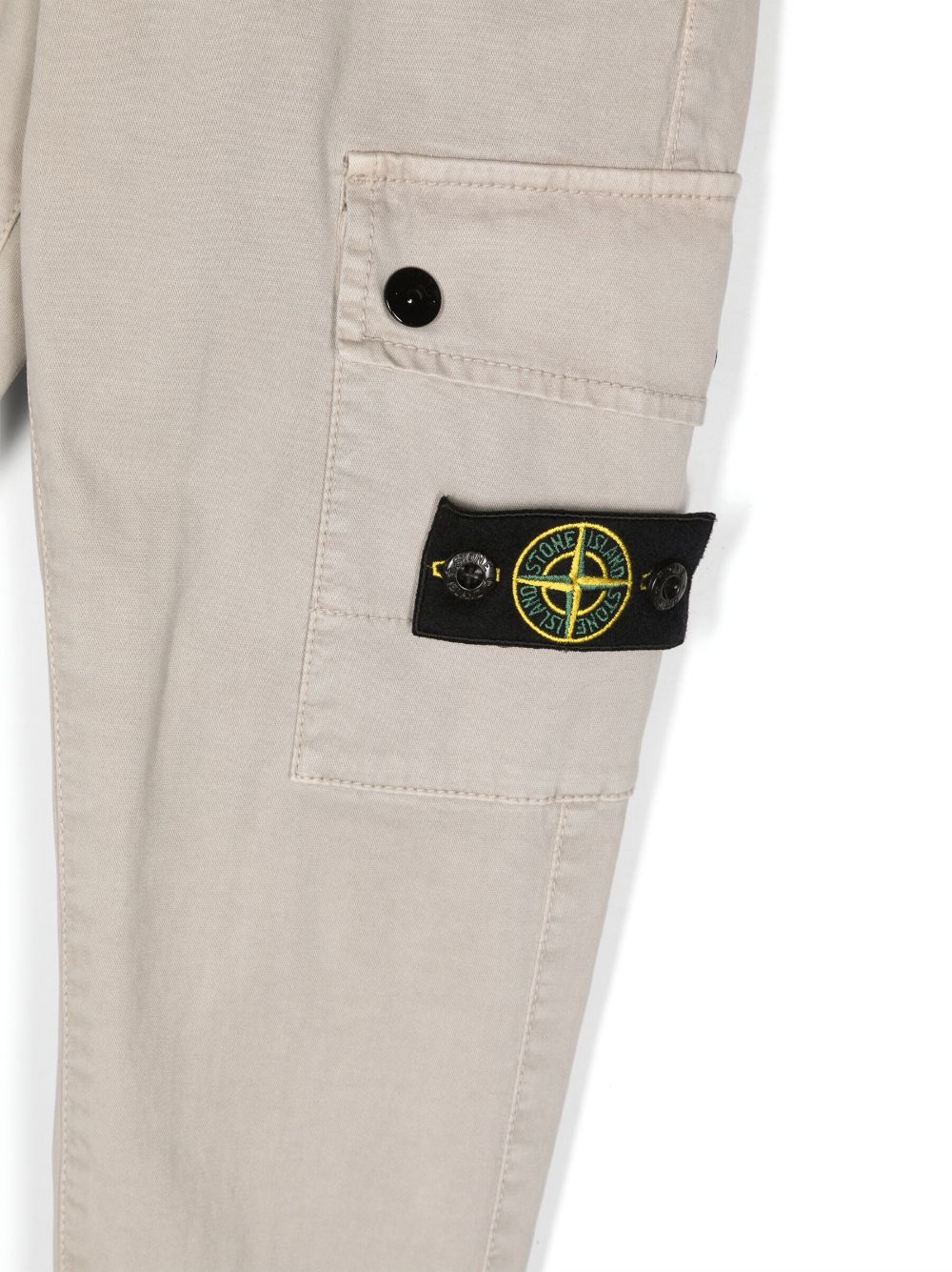 Gray cargo trousers for boys with logo