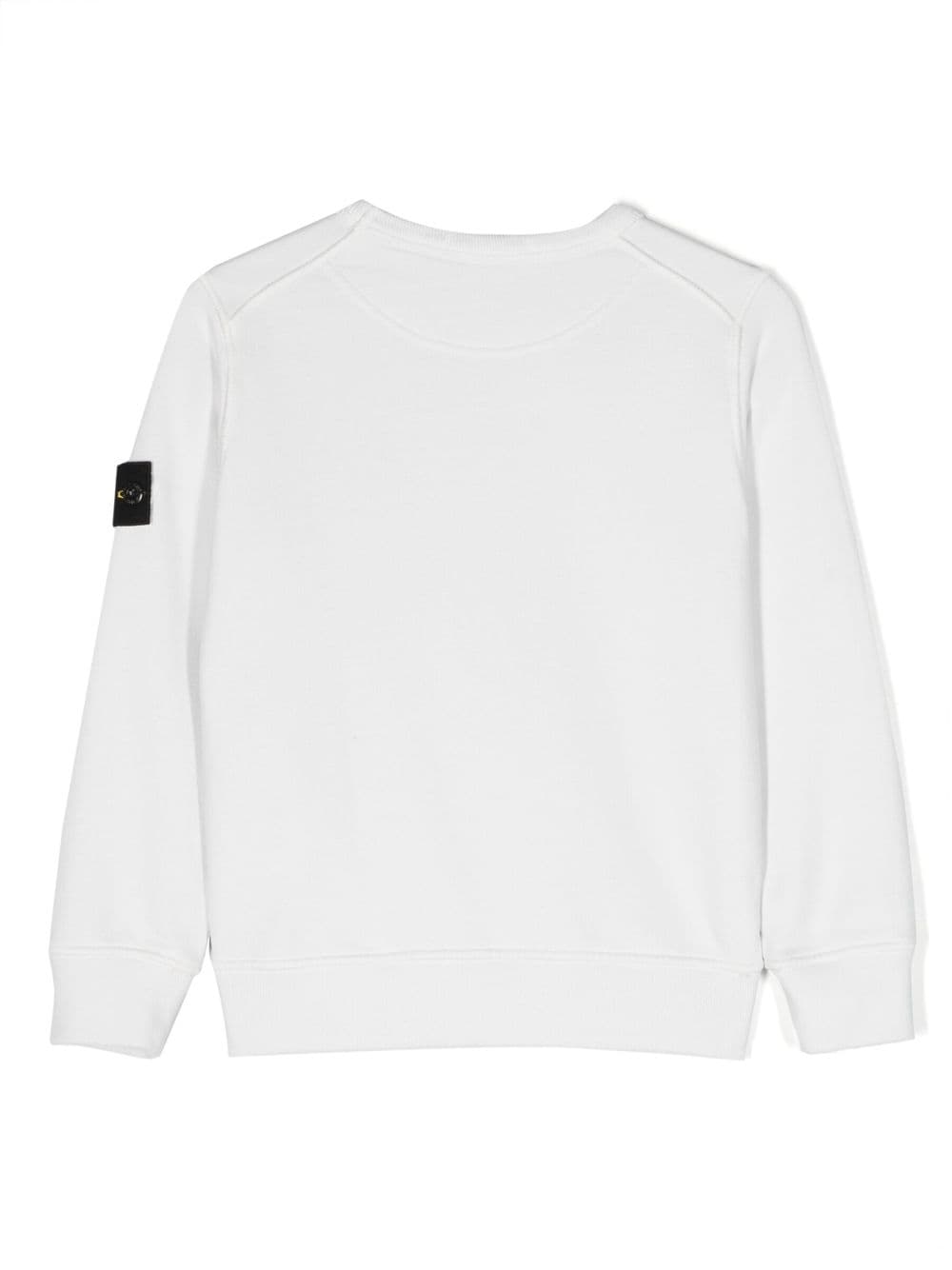 White sweatshirt for boys with logo