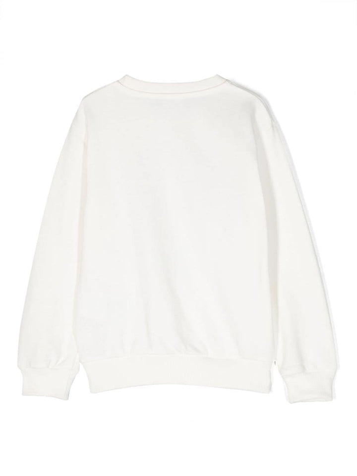 White sweatshirt for girls with logo