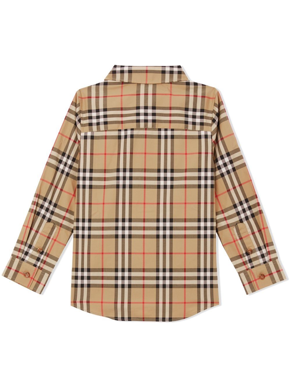 Camicia beige per bambino in twill 8059637 A7028 Burberry Kids 