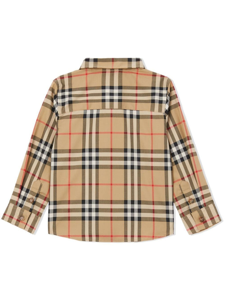 Camicia archive beige per bambino 8059654 A7028 Burberry Kids 