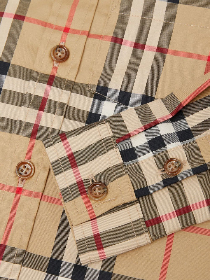 Camicia archive beige per bambino 8059654 A7028 Burberry Kids 