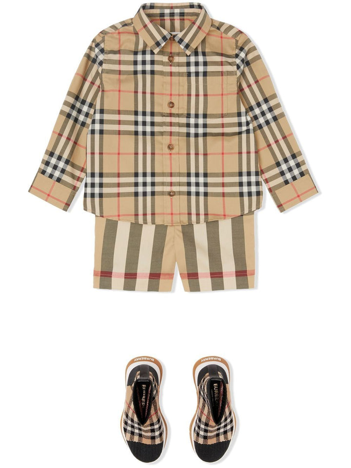 Camicia archive beige per bambino 8059654 A7028 Burberry Kids 