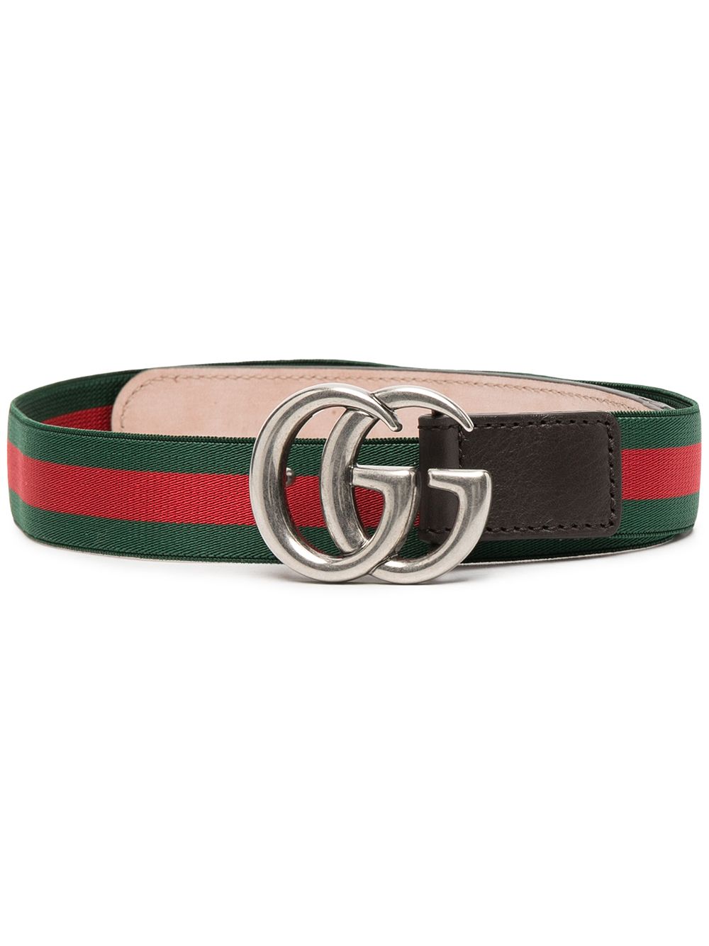 Green and red belt for children with logo