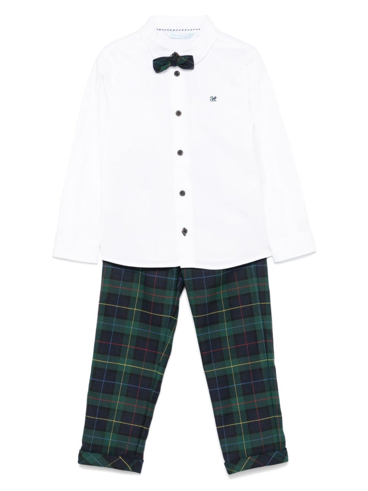 Navy Blue/Green Elegant Suit for Boys