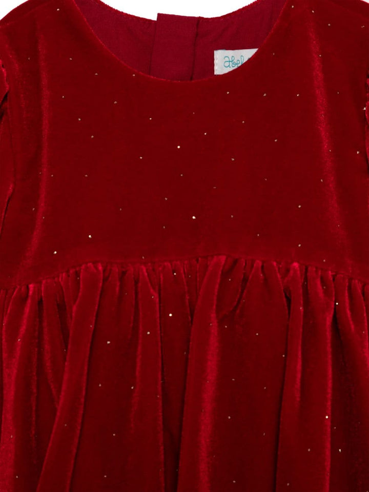 Red velvet dress for baby girl