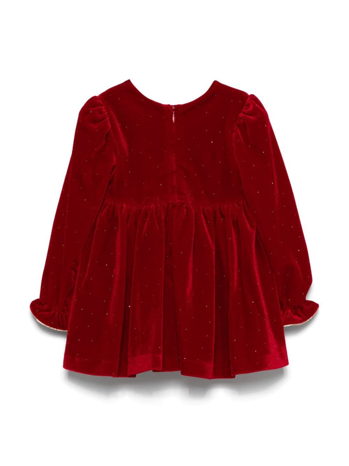 Red velvet dress for baby girl