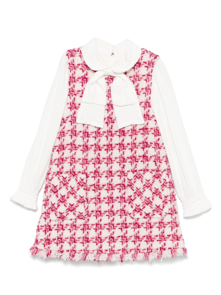 White/pink dress for girls