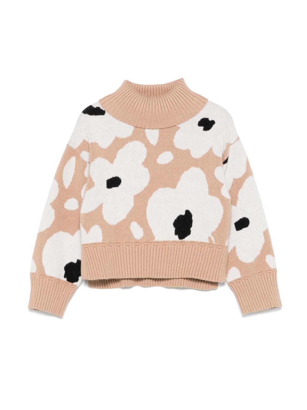 Completo a maglia marrone per bambina