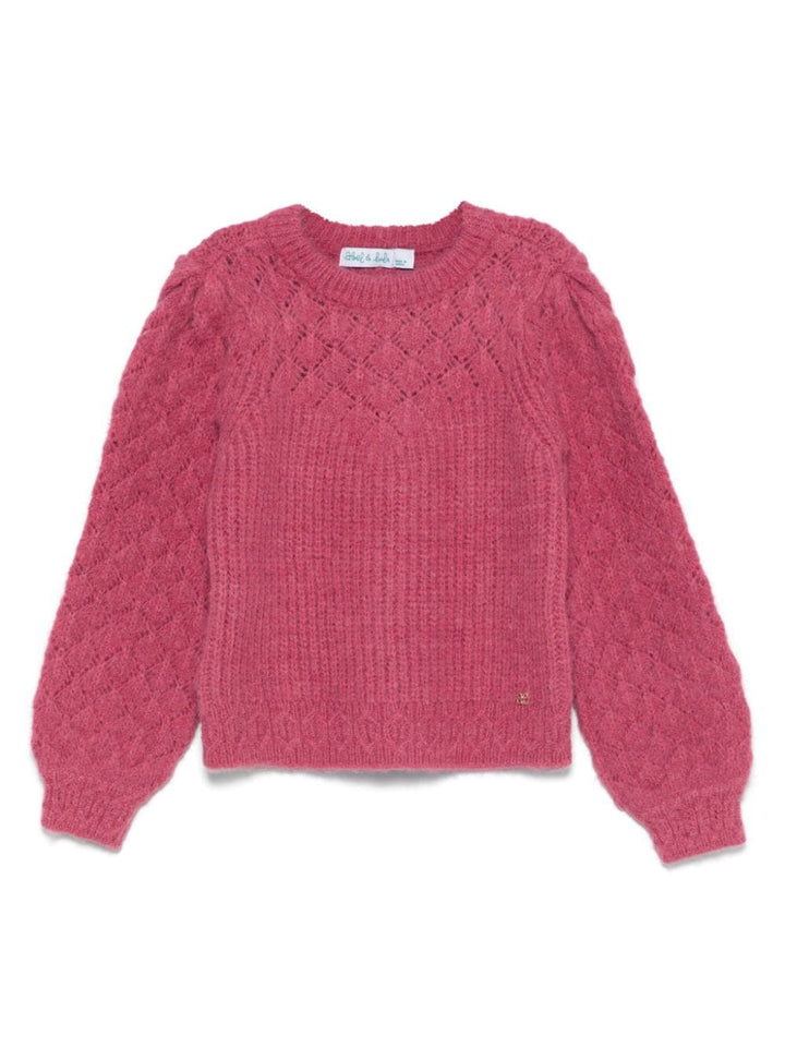 Maglione rosa lampone per bambina