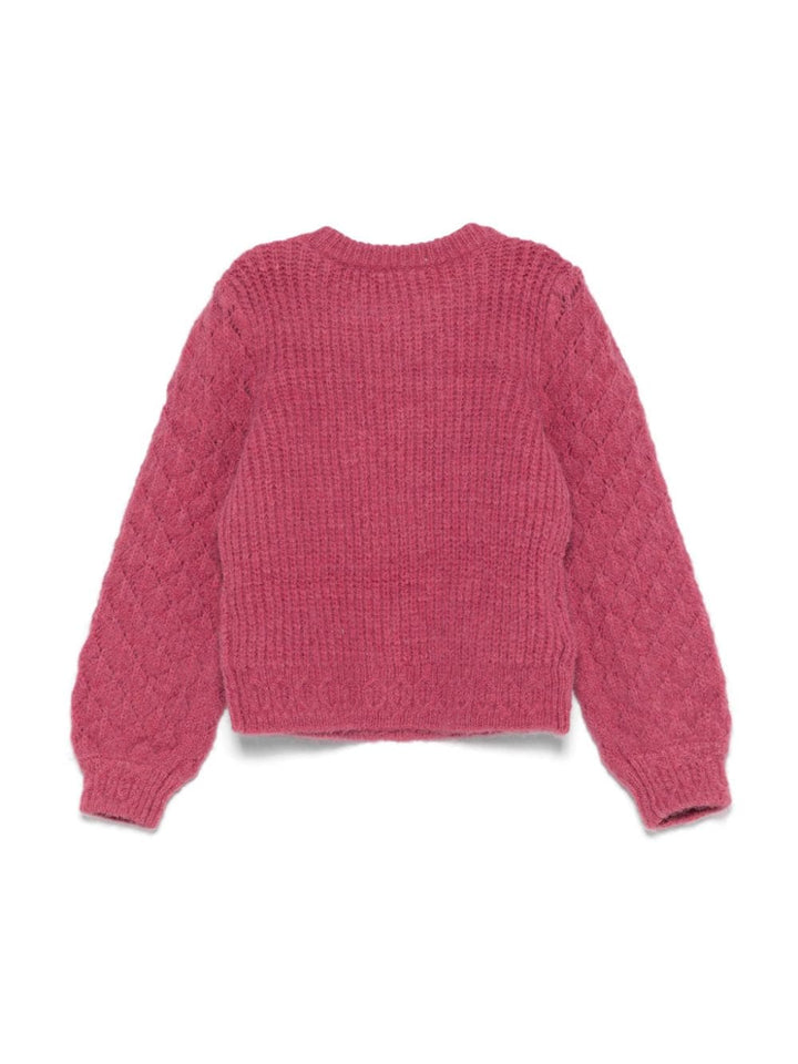 Maglione rosa lampone per bambina