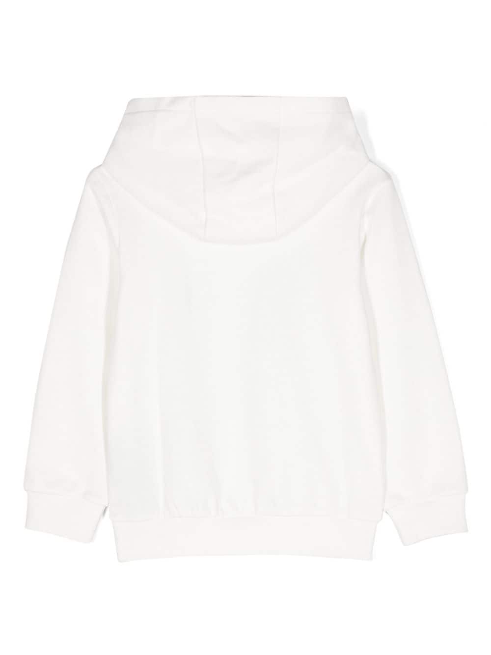 Felpa per bambino in cotone bianca BV4P00Z0001 102NE Balmain Kids 