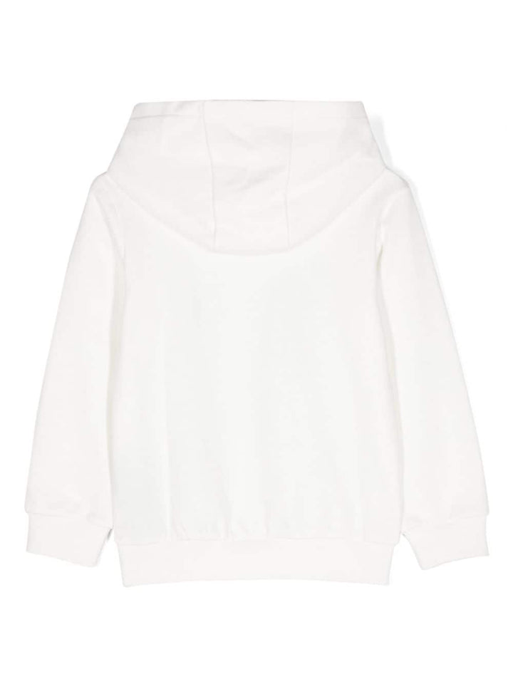 Felpa per bambino in cotone bianca BV4P00Z0001 102NE Balmain Kids 