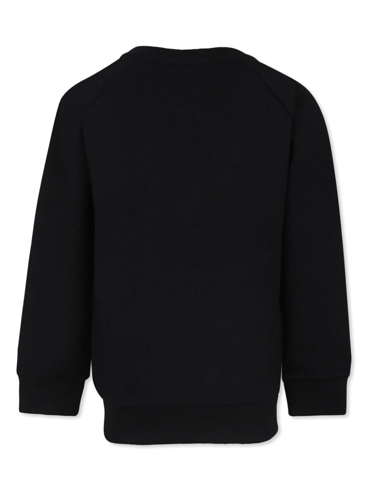 Black sweatshirt for boys with logo