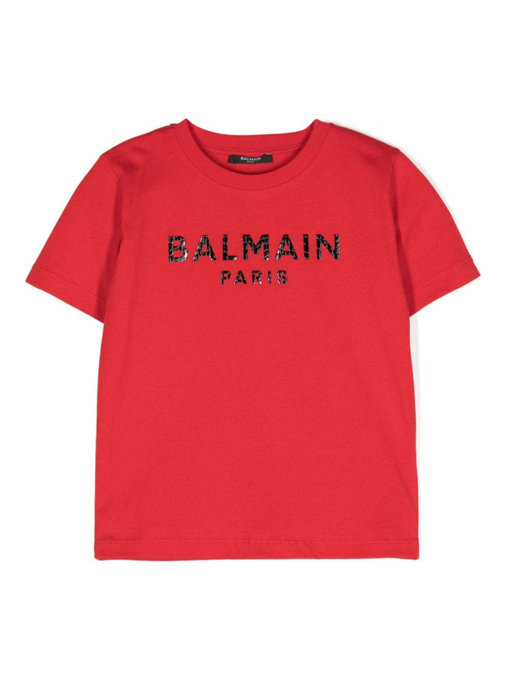 Red cotton t-shirt for girls