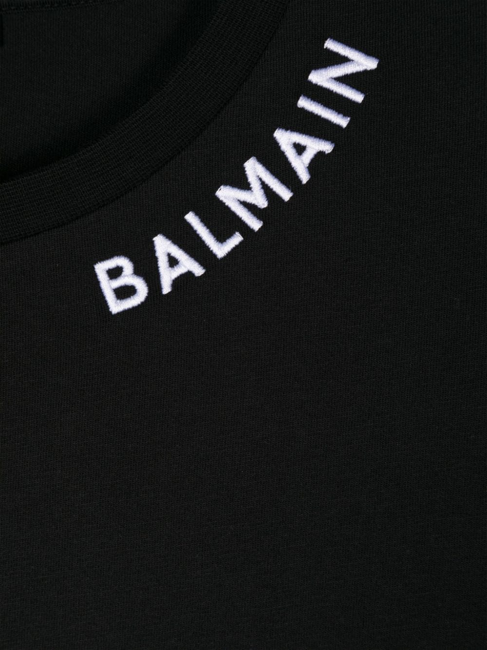 T-shirt nera per bambino con logo