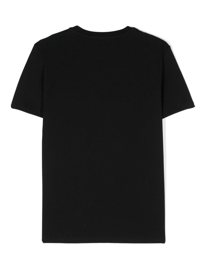 Black t-shirt for boys with logo