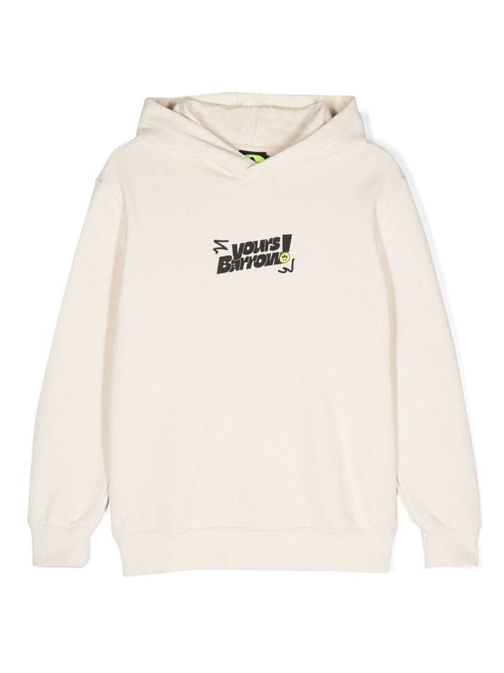 Sweatshirt for boys in cream cotton