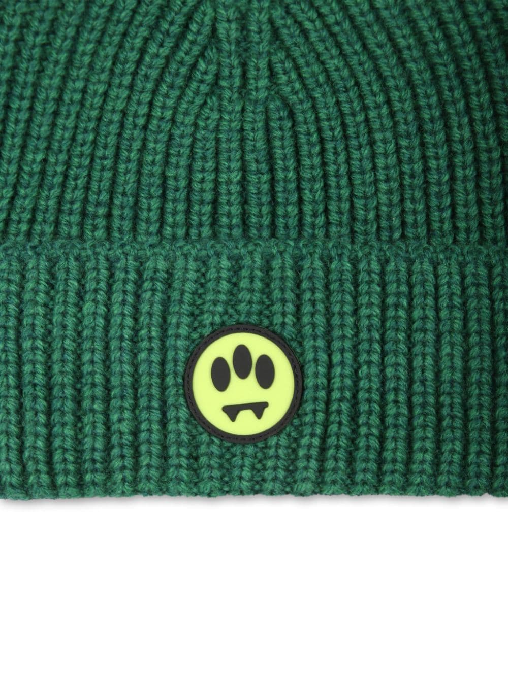 Cappello unisex in misto lana verde con logo
