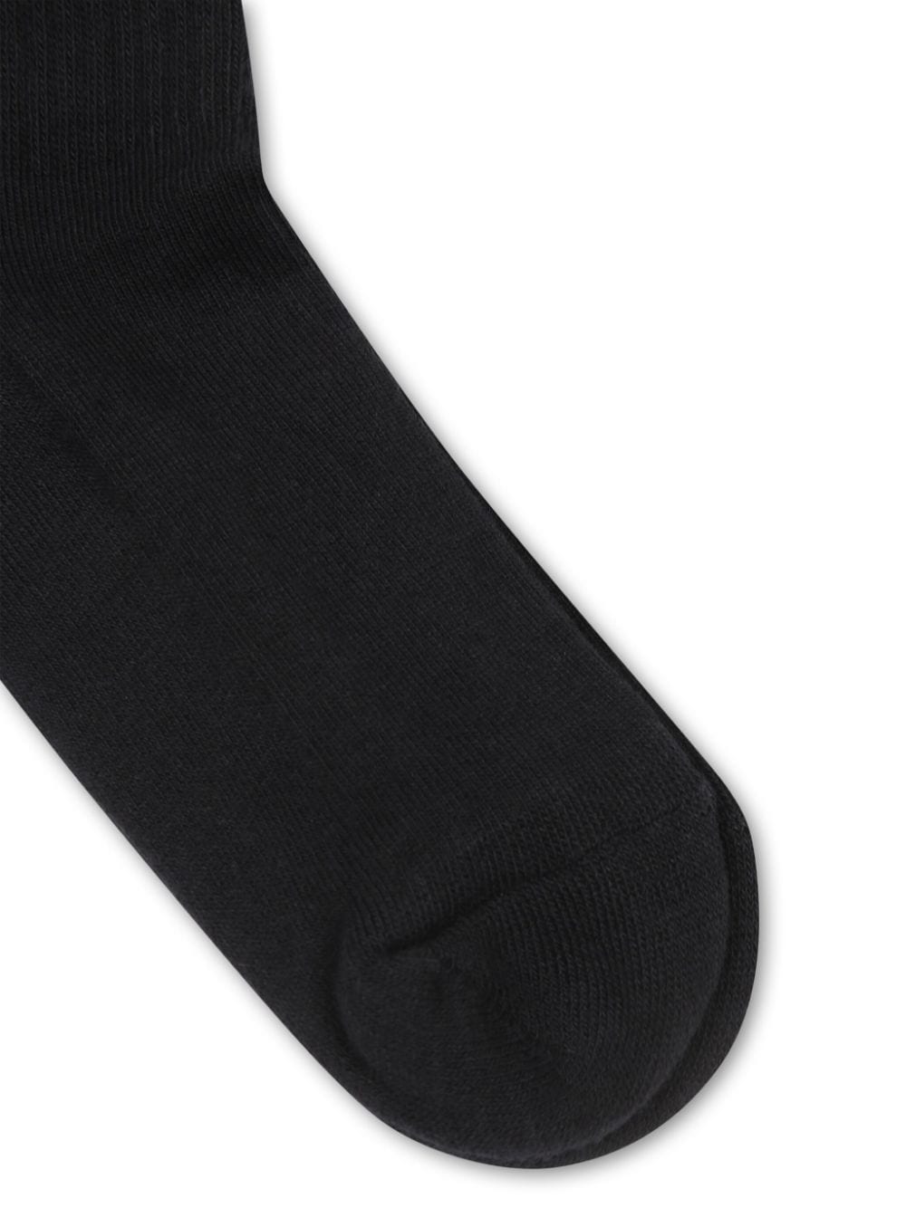 Unisex black cotton blend socks with logo