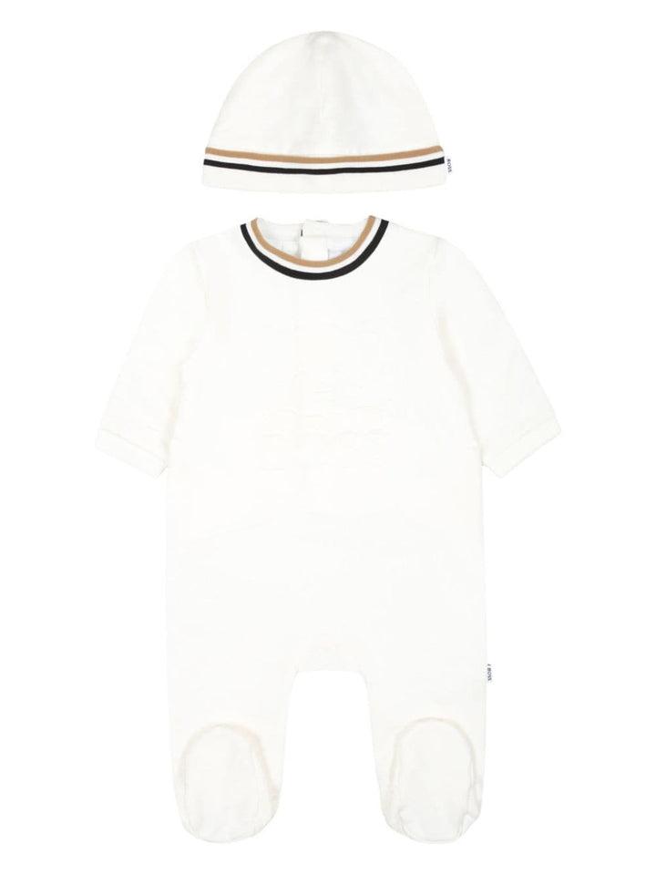 White cotton baby onesie