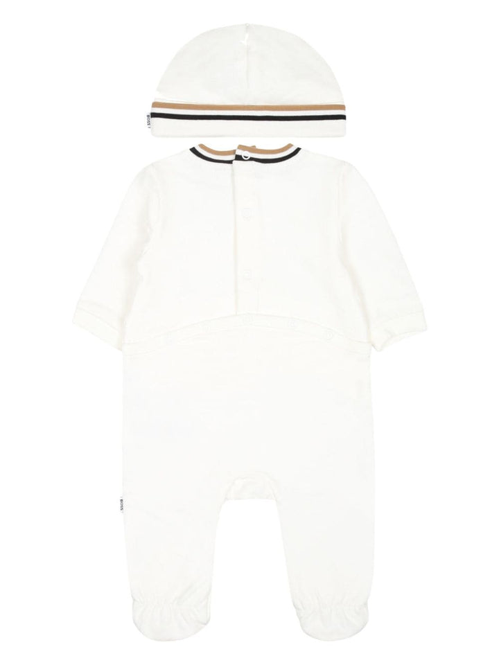 White cotton baby onesie