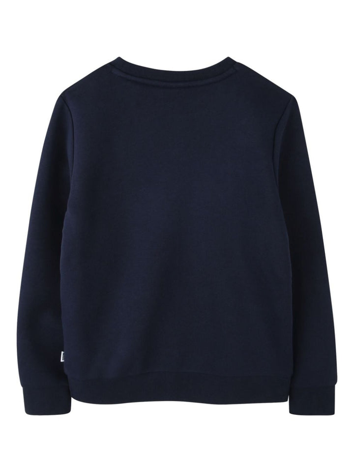 Navy blue sweatshirt for boys with logo