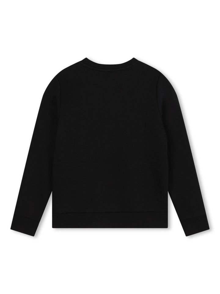 Black sweatshirt for boys with logo