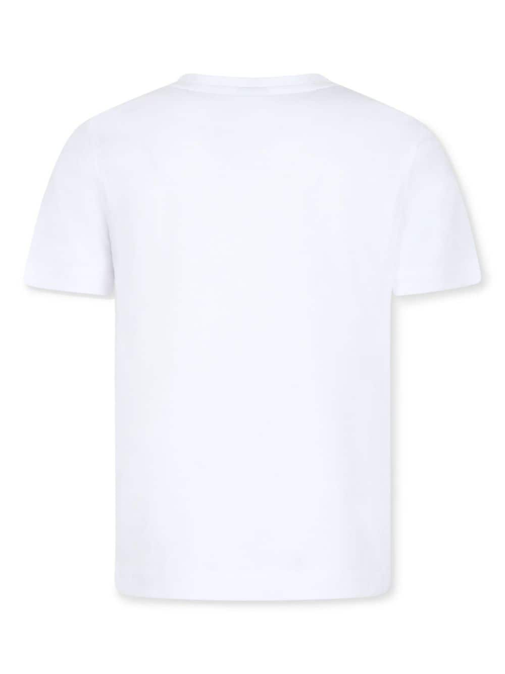 White t-shirt for boys with logo