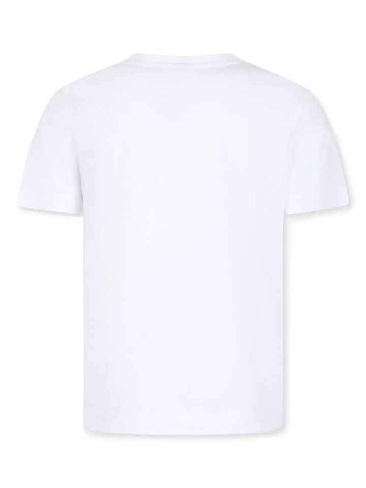 White t-shirt for boys with logo