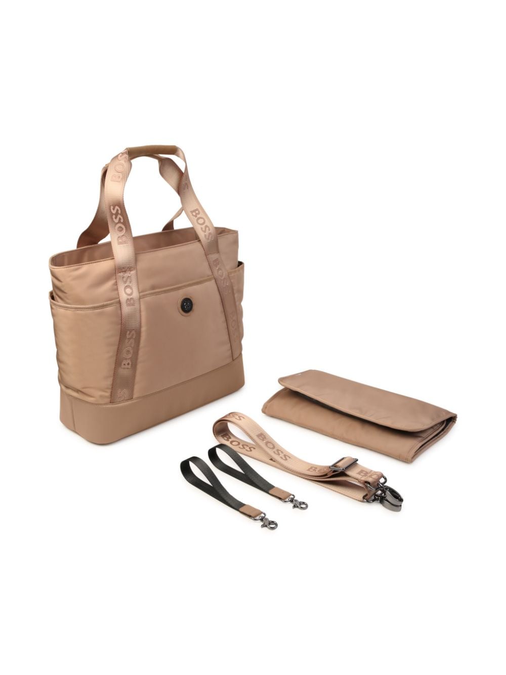 Beige mother bag with logo