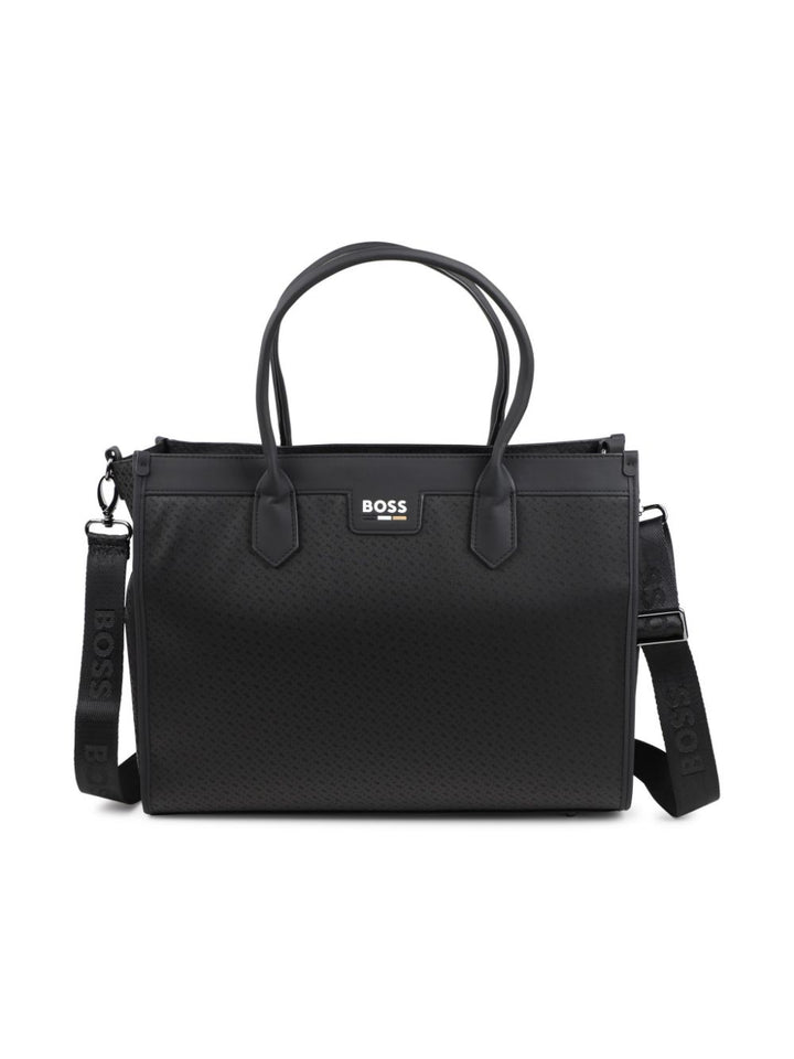 Black mom bag with logo