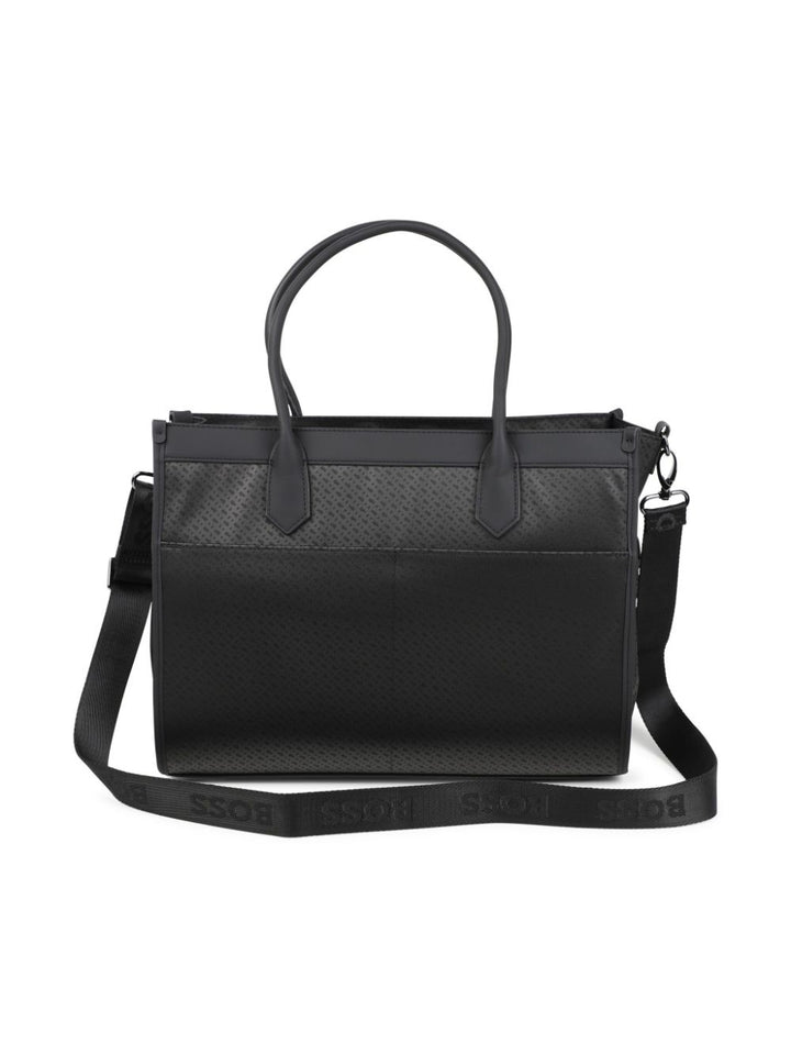 Black mom bag with logo