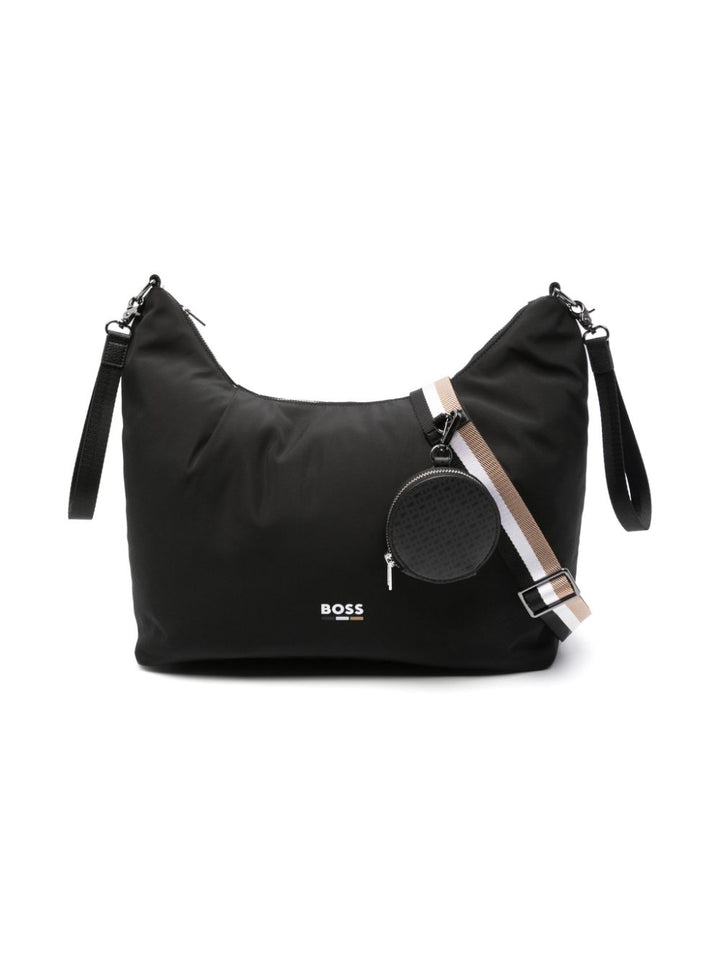 Black mom bag with logo