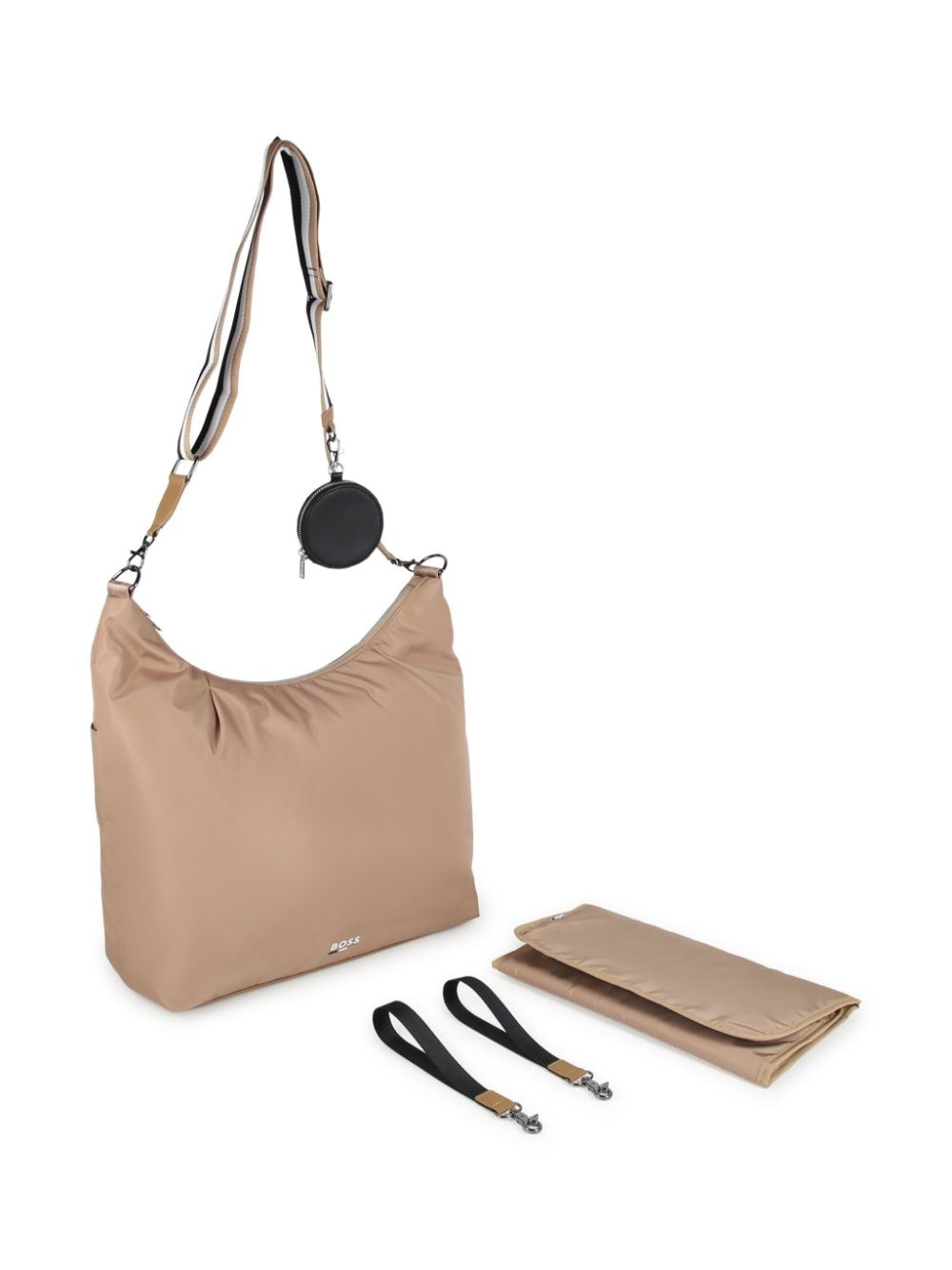 Beige mother bag with logo