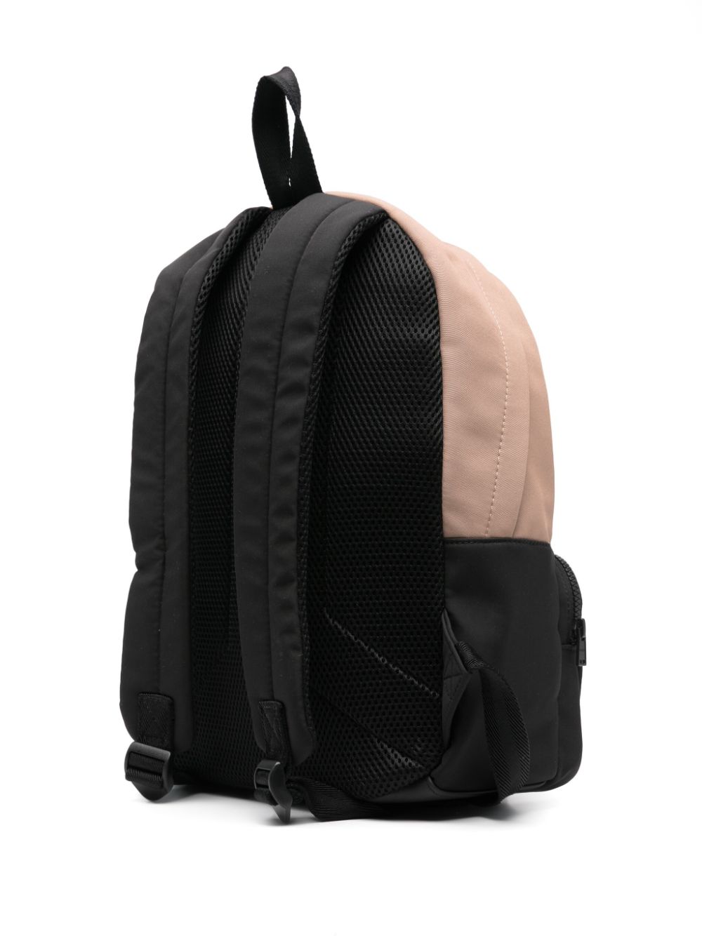 Black/Beige Canvas Backpack for Kids with Logo