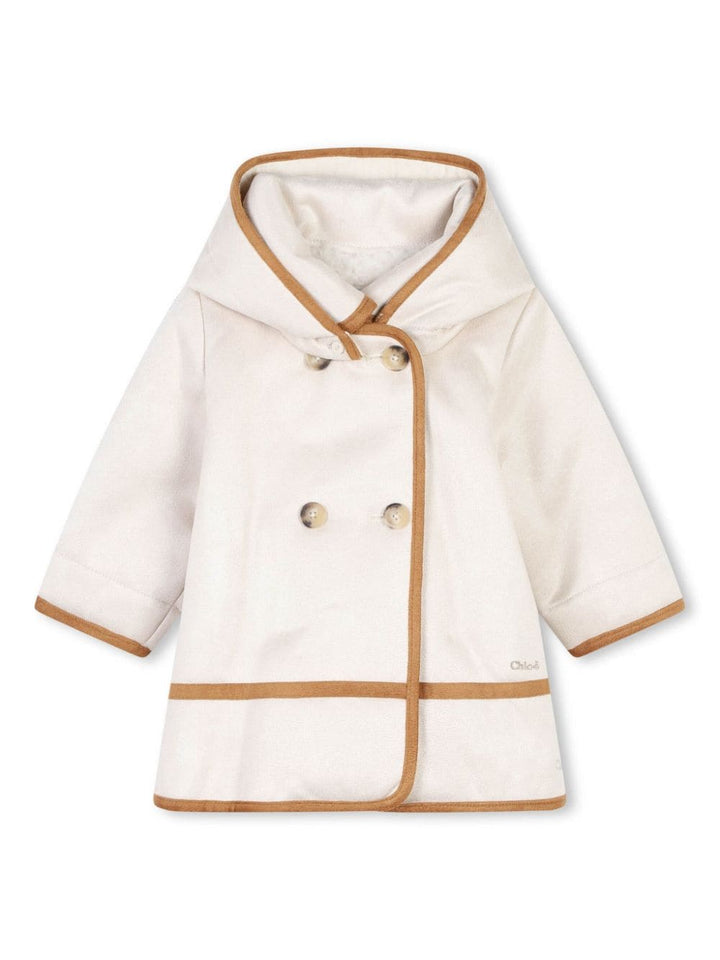 Cappotto bianco per neonata