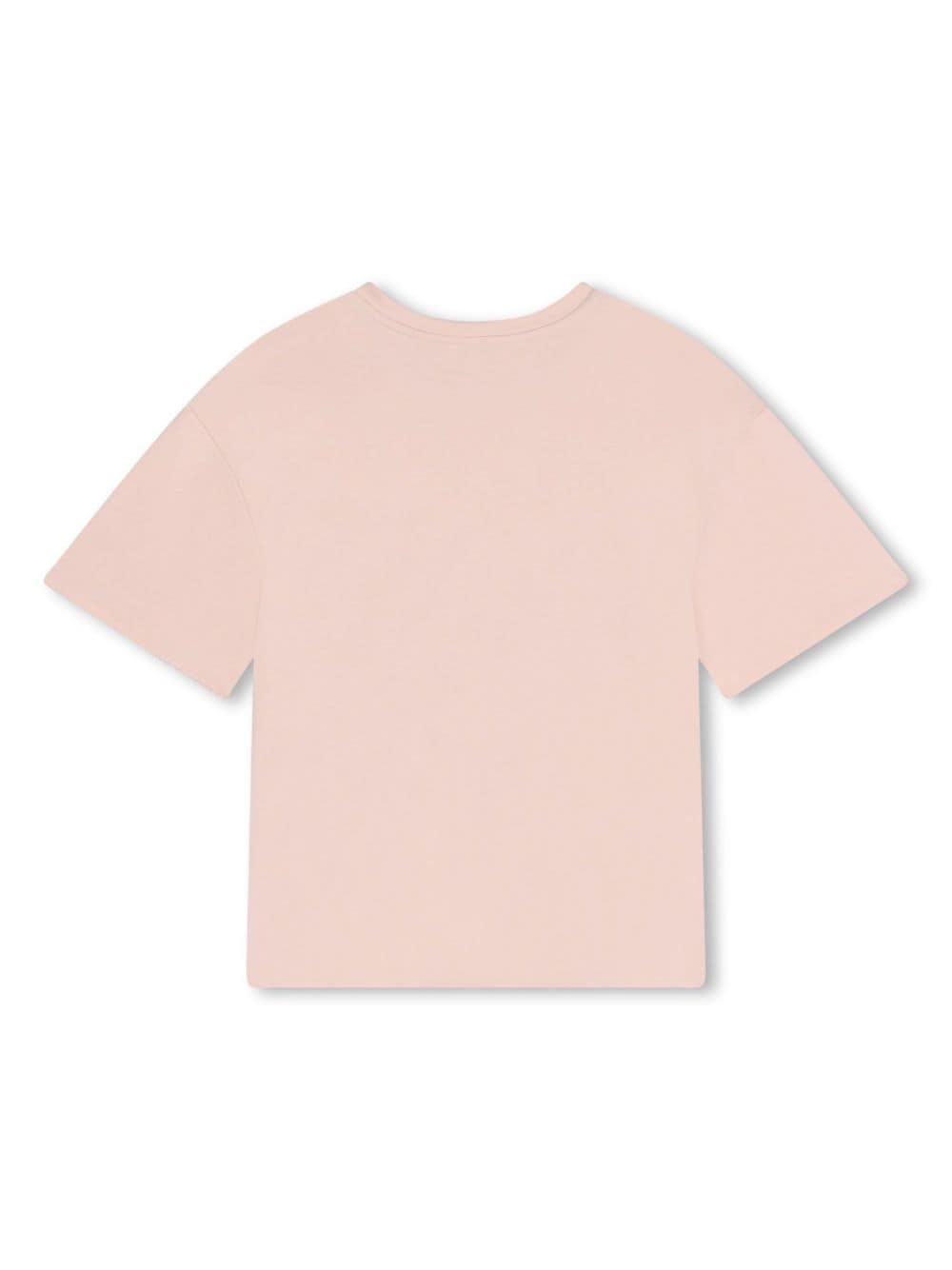 T-shirt rosa per bambina con logo