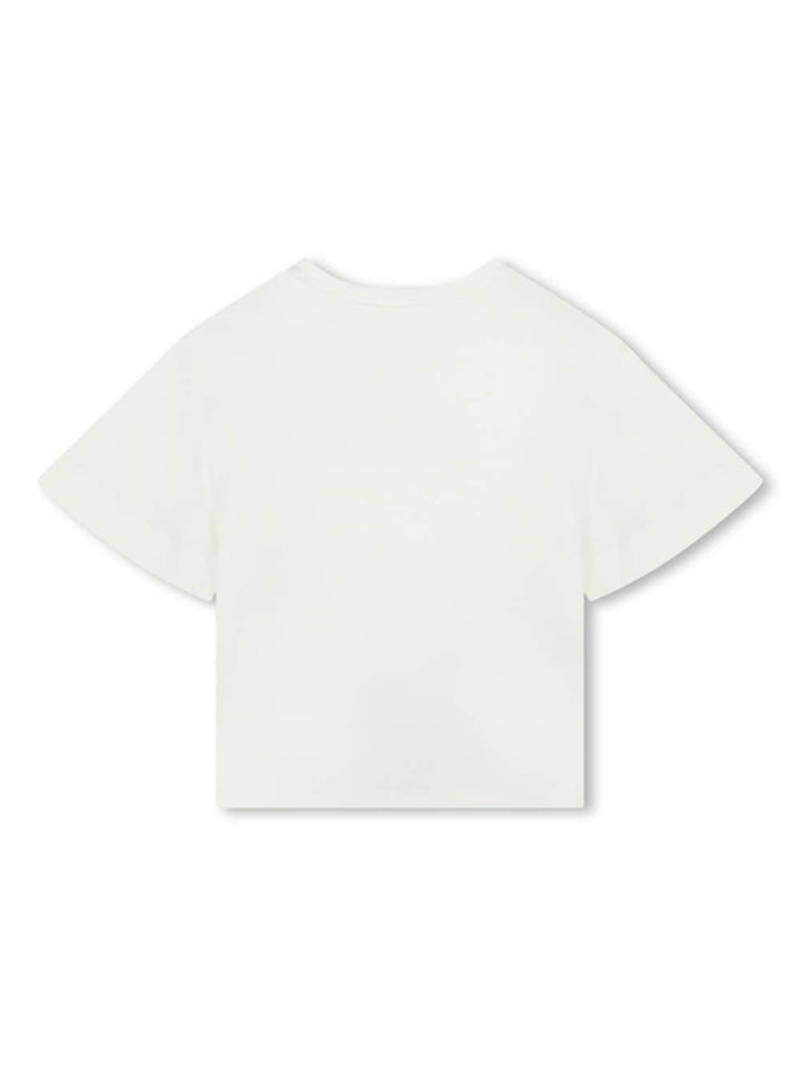 White t-shirt for girls with logo