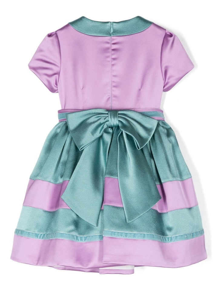Abito viola/verde mare per bambina FB1078774759A 86 Colorichiari Kids 